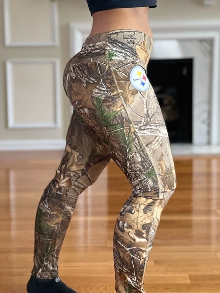 Pittsburgh Steelers Camouflage High Waisted Leggings and Tank Top