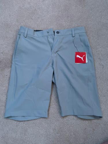 Gray Puma Golf Shorts