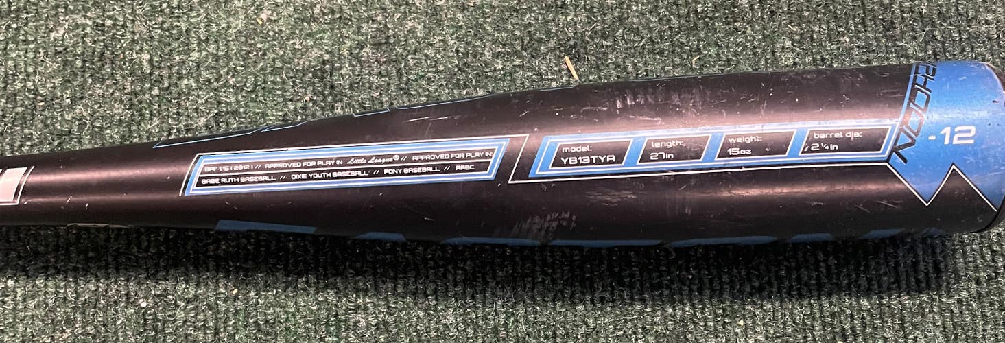 Used USSSA Certified Easton Alloy Typhoon Bat (-12) 15 oz 27"