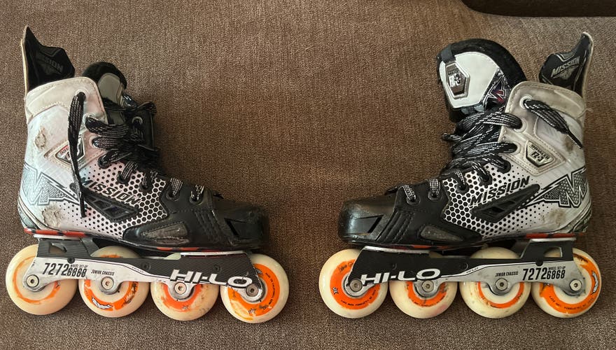 Used Mission Wide Width Size 3.5 Inhaler FZ-3 Inline Skates