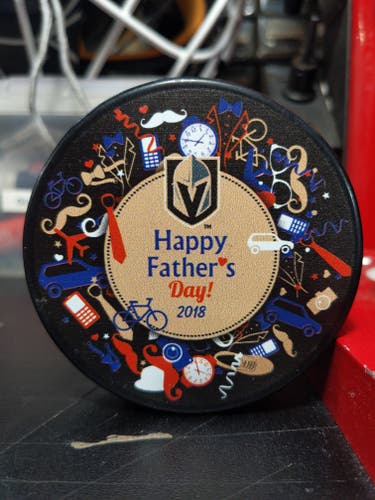 Vegas Golden Knights Happy Father's Day 2018 Puck