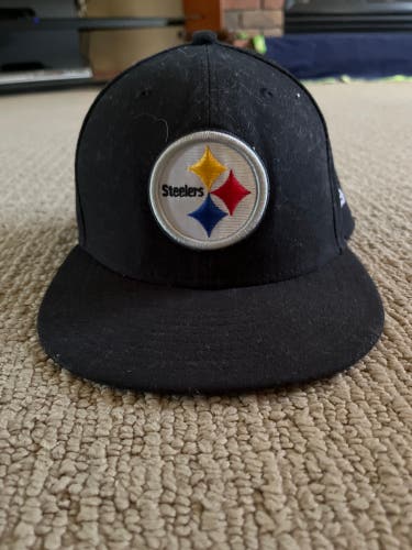Steelers Used 6 7/8 New Era Hat