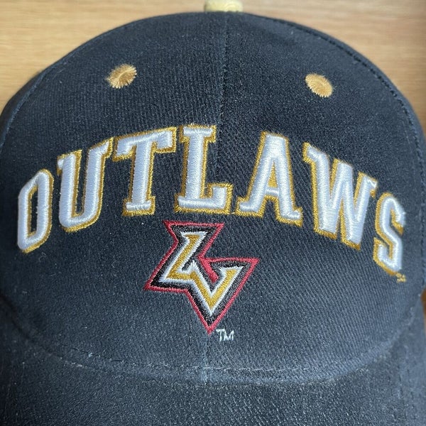 Vintage Las Vegas Outlaws XFL Football Strapback Drew Pearson Hat Nevada Rare