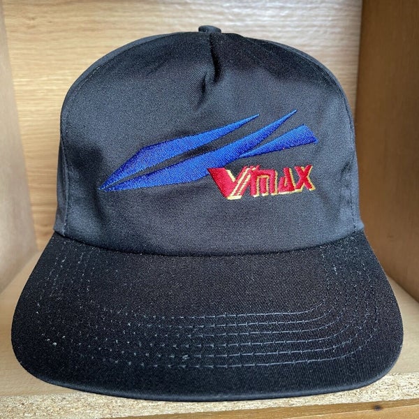 Vintage Yamaha Racing VMAX Snapback Hat Black Red Adjustable Cap Made In USA