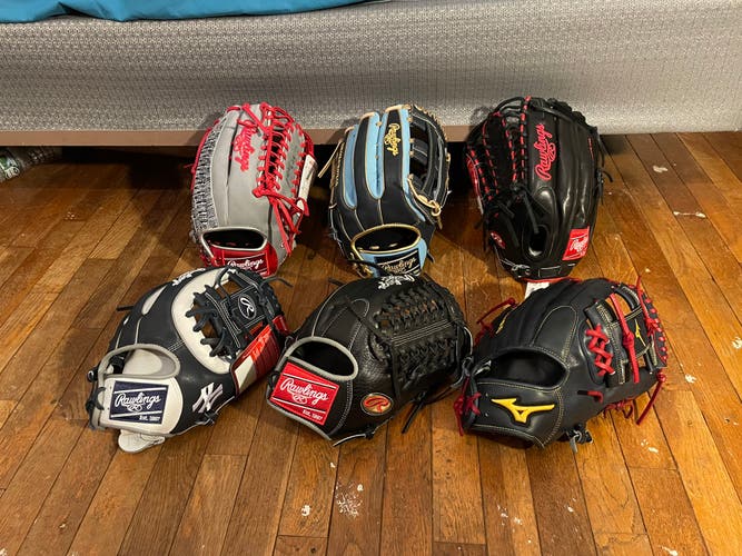 Lot Of Exclusive Rawlings Gloves (message If Interested)