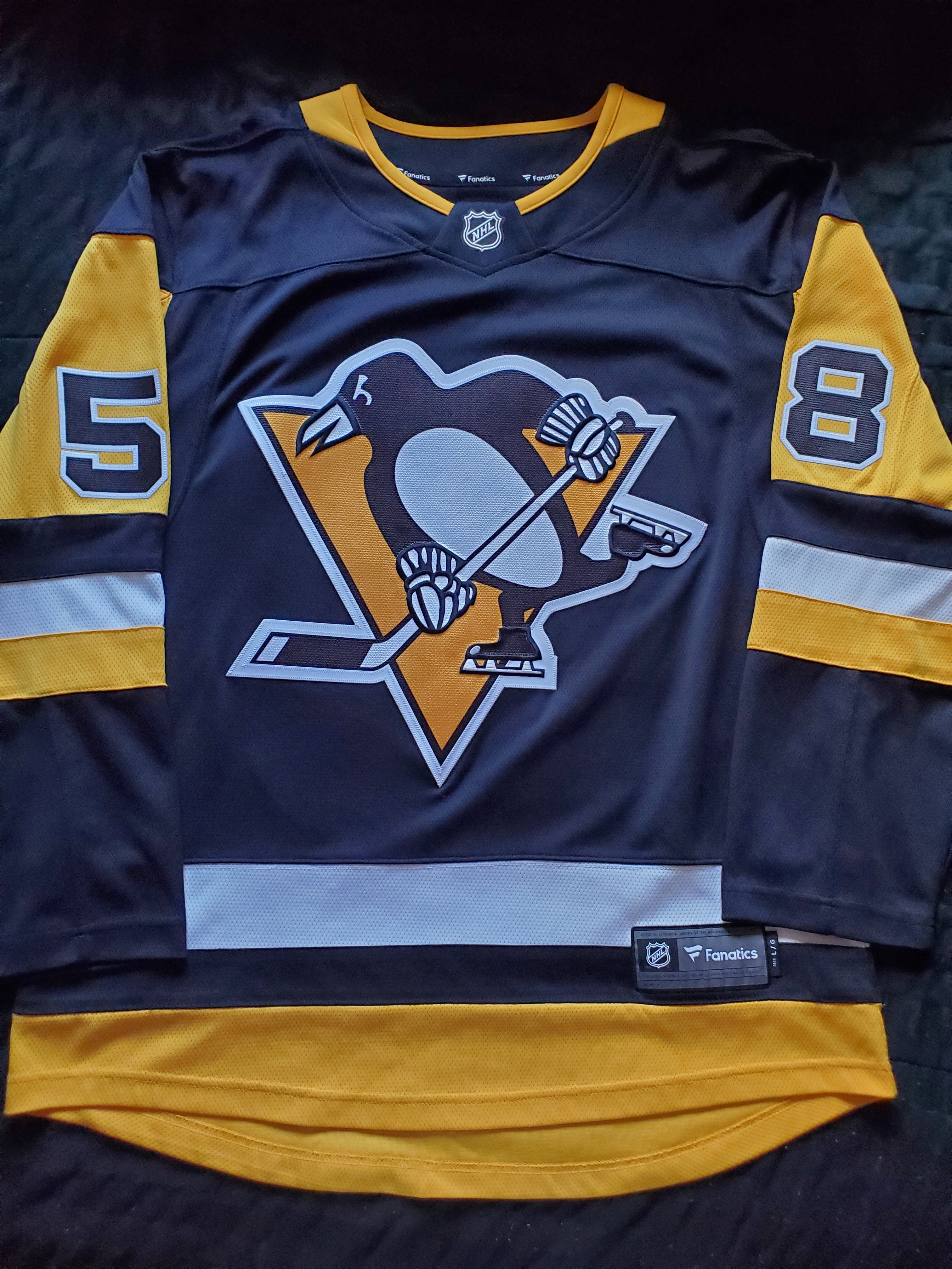 Men's Fanatics Branded Kris Letang Black Pittsburgh Penguins Breakaway Player Jersey