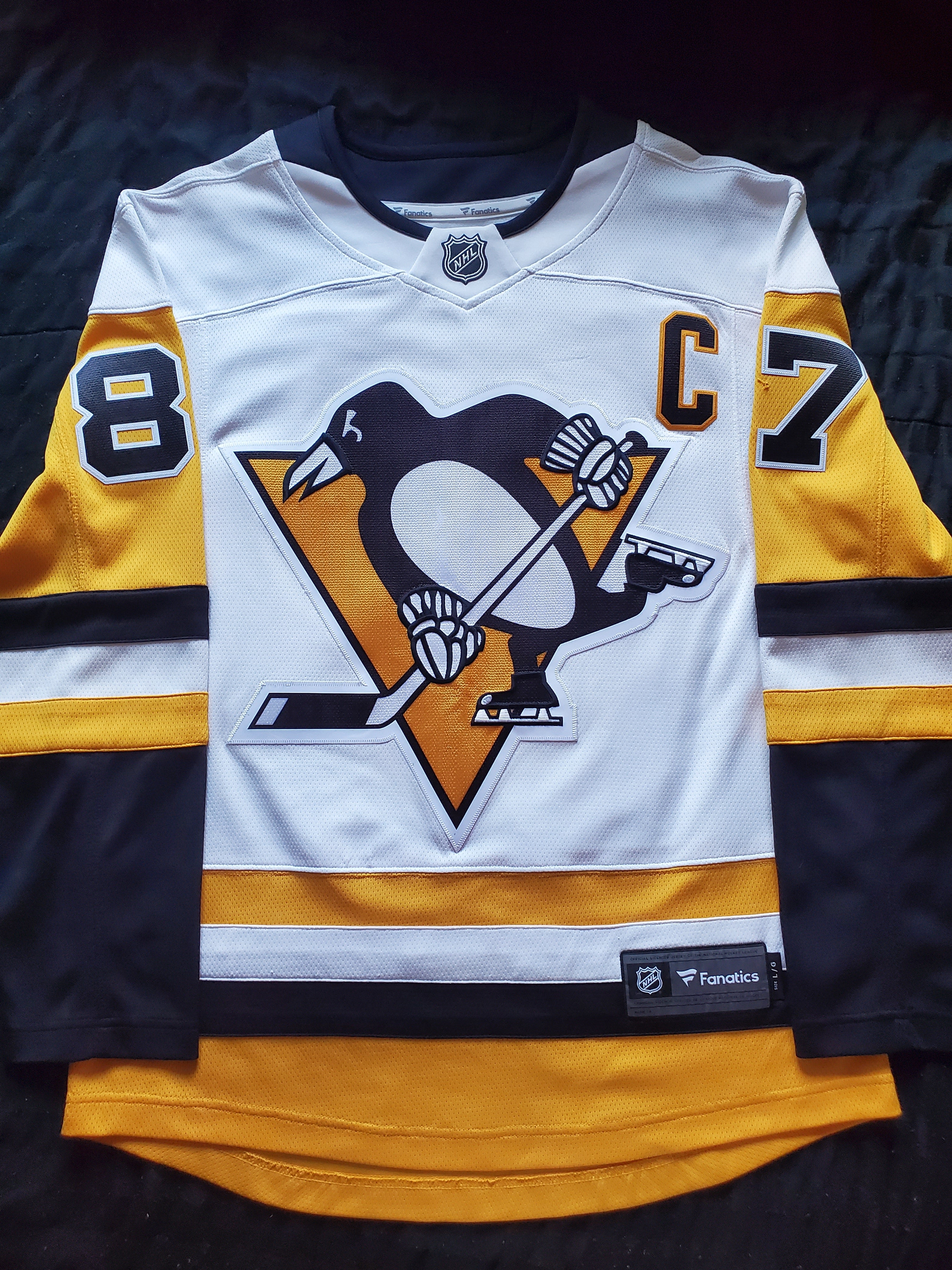 Fanatics NHL Women's Pittsburgh Penguins Sidney Crosby #87 Breakaway Away Replica Jersey - L (Large)