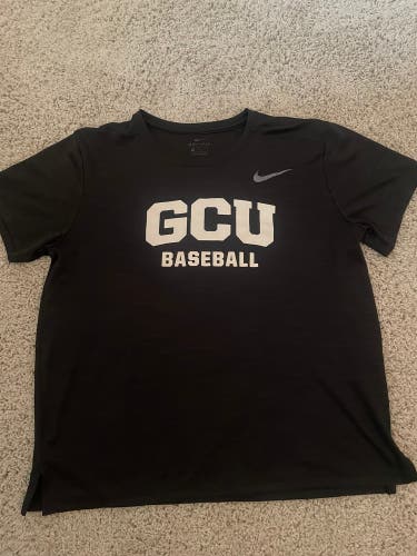 Nike Dri-Fit GCU Baseball Lopes T-Shirt #5 Black Grey Grand Canyon Men Size Large L