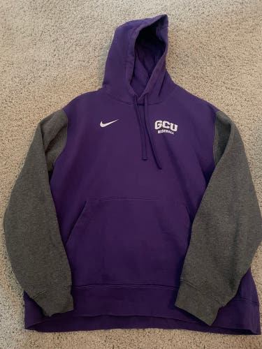 Nike Dri-Fit GCU Baseball Lopes Hoodie Sweatshirt Purple Grey Men Size XL