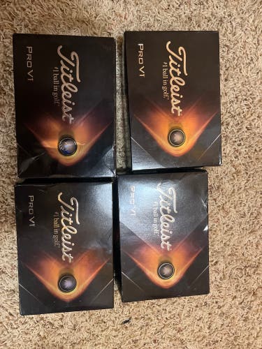 New Titleist 48 Pack (4 Dozen) Pro V1 Balls