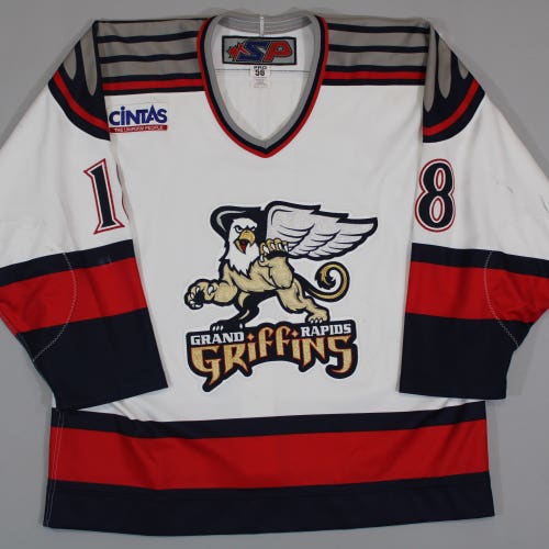 2004/05 Grand Rapids Griffins Pete Vandermeer game worn 56 SP