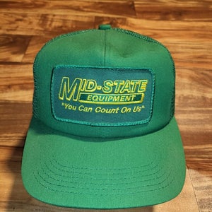 Vintage Mid State Construction Trucker Mesh K Products Patch Hat Cap Snapback