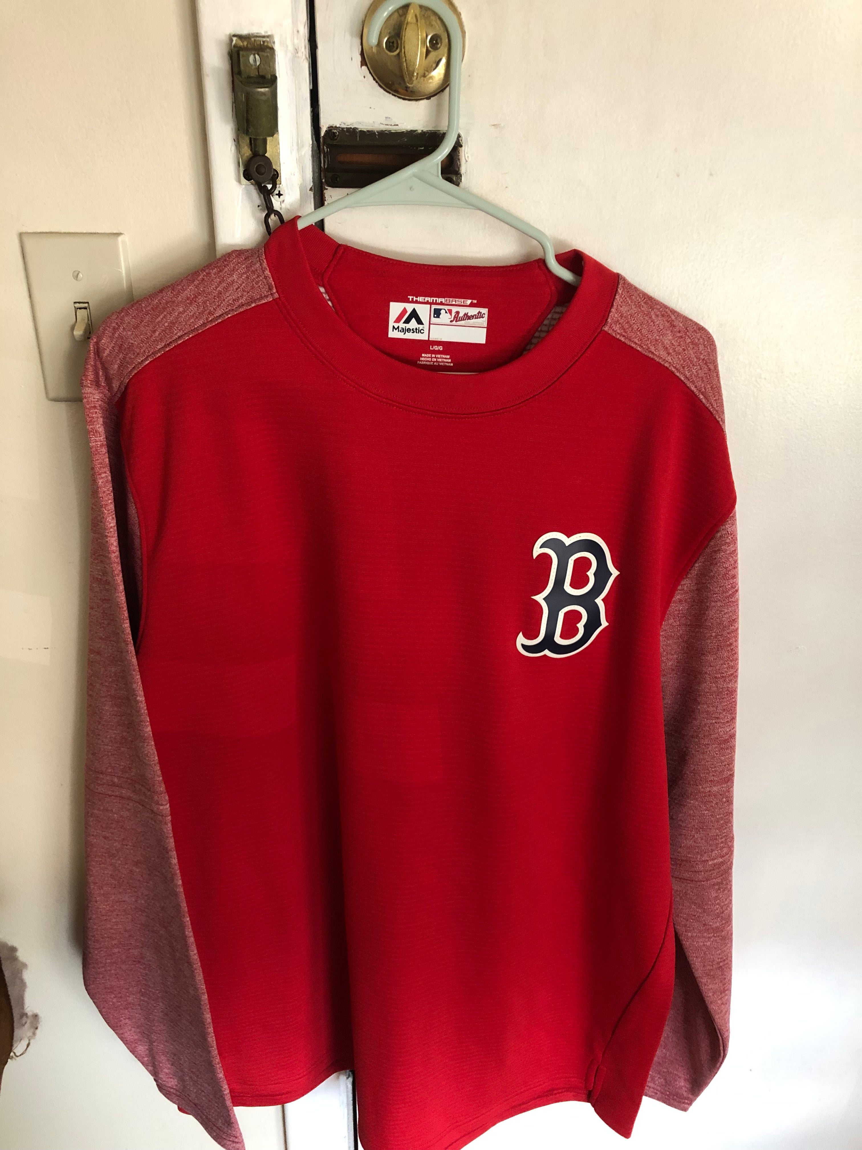 Majestic MLB Cooperstown Collection Boston Red Sox Thermabase Long Sleeve  Shirt