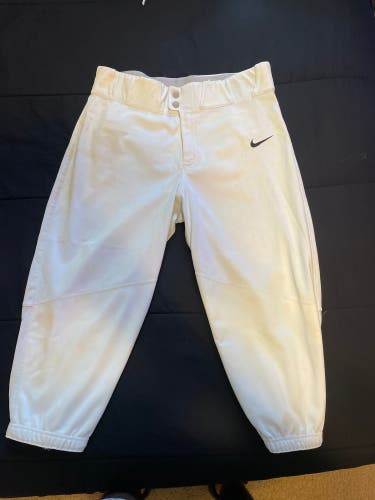 White Lightly Used Medium Nike Game Pants