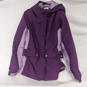 Land's End Hooded Ski/Snowboard Jacket Size Youth Medium Color Purple Condition