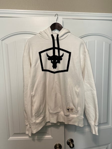 Like new Large Under Armour Project Rock Hoodie (White)
