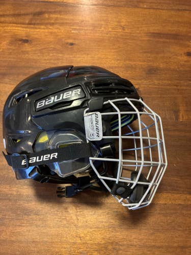 Used Youth Bauer Re-Akt Helmet with Cage