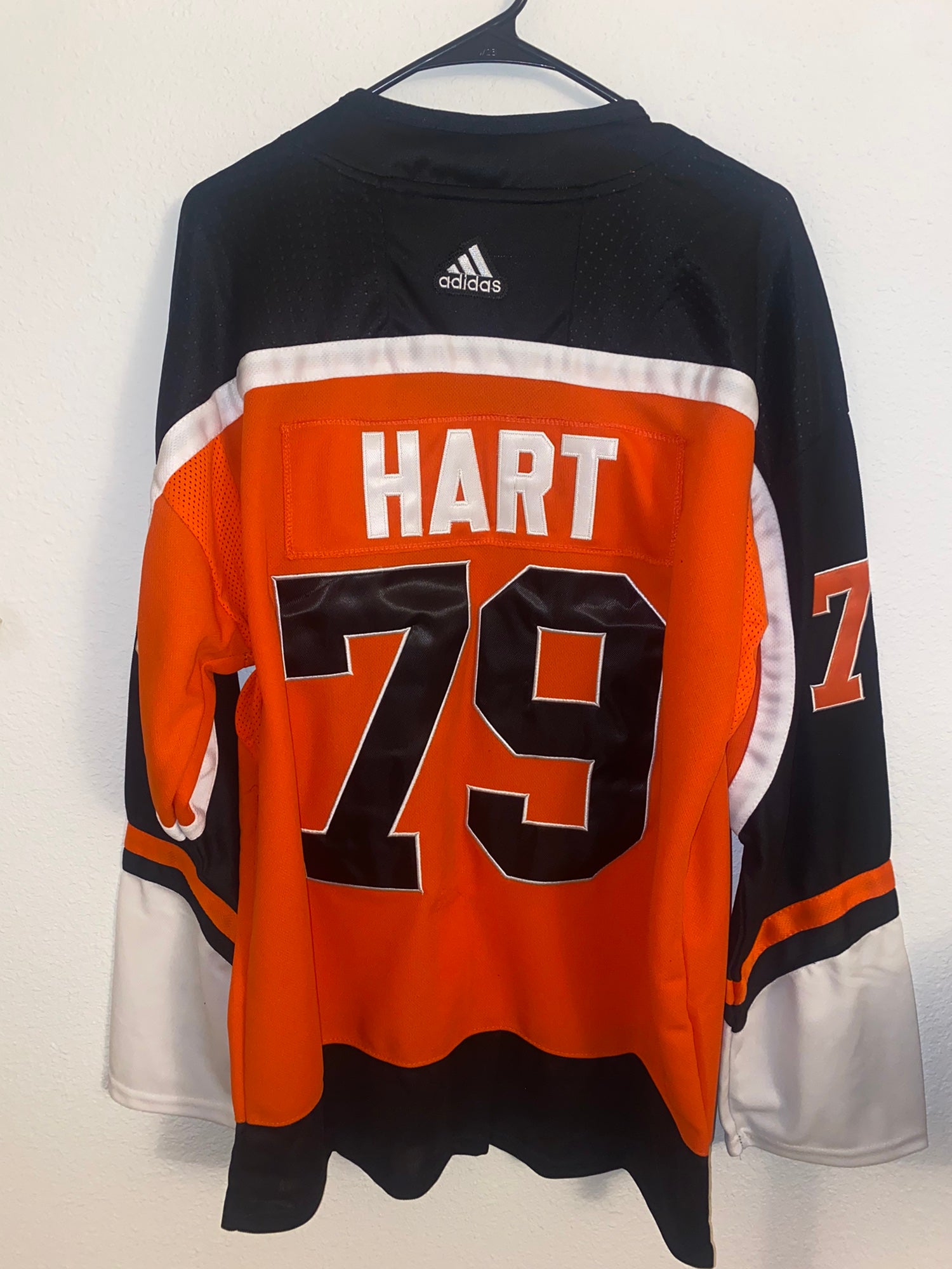 Adidas Philadelphia Flyers Carter Hart #79 Alternate Adizero Authentic Jersey, Men's, Size 52, Black
