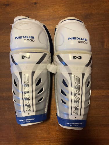 Used Bauer Nexus 8000 Shin Pads 10"