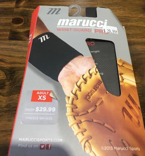 New Junior Marucci Wrist Guards Black XS