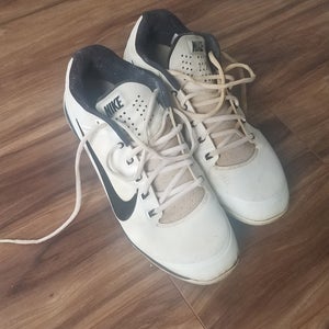 White Used Adult Men's Size 11.5 (Women's 12.5) Metal Nike Low Cut Air Clipper
