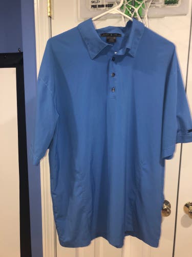 Nike tiger woods golf shirt mens large blue