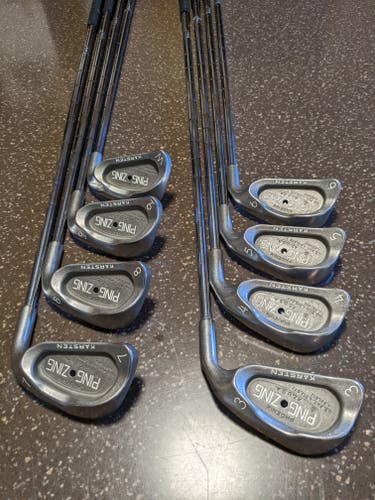 Men's Used Ping Right Handed Zing Iron Set Stiff Flex 8 Pieces Steel Shaft