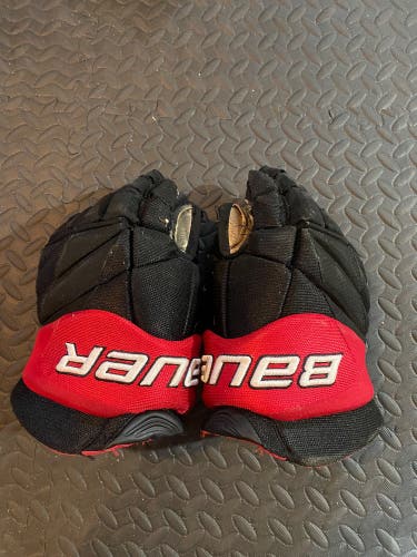 Used Black & Red Bauer Vapor 1X Pro Lite Gloves | Size 14"