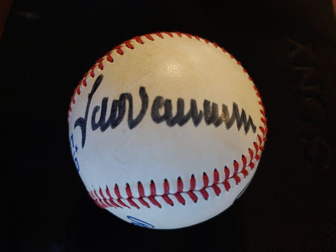Autographed Fernando Valenzuela baseball.
