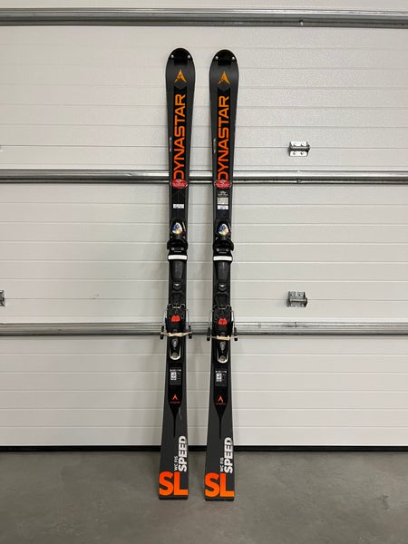 Used 2021 Dynastar Racing Speed WC FIS SL Skis With Bindings Max Din 15