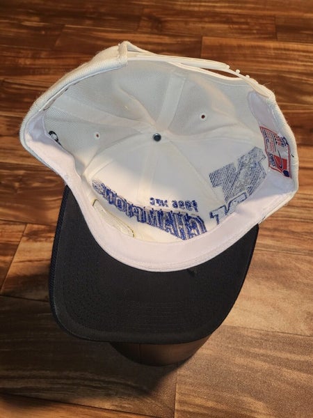 Vintage 90s Denver Broncos Snapback Hat Sports Specialties Script Cap Blue  |