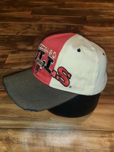 Vintage Rare Chicago Bulls NBA Starter Tri Power Color Block Sports Hat Snapback