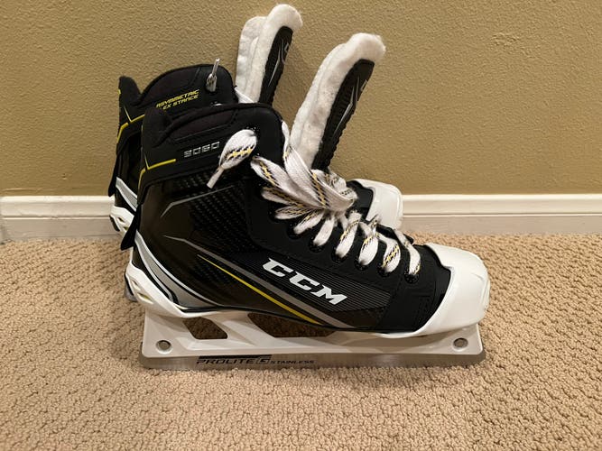 Used CCM Regular Width Size 8.5 Tacks 9060 Hockey Goalie Skates