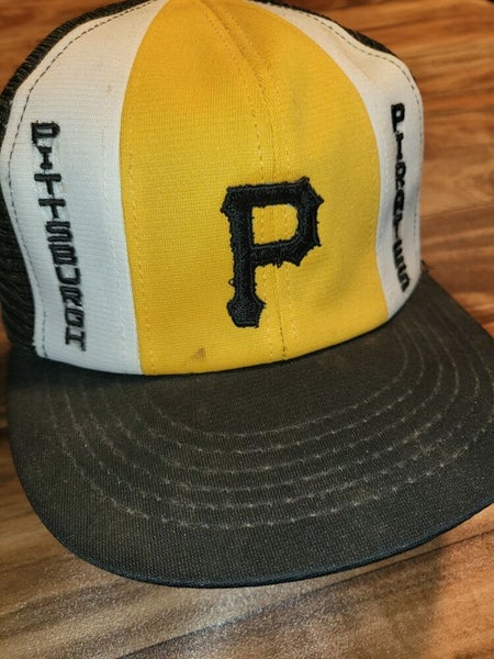 Vintage Pittsburgh Pirates MLB Baseball Truck Mesh Foam Plain Logo Hat  Snapback