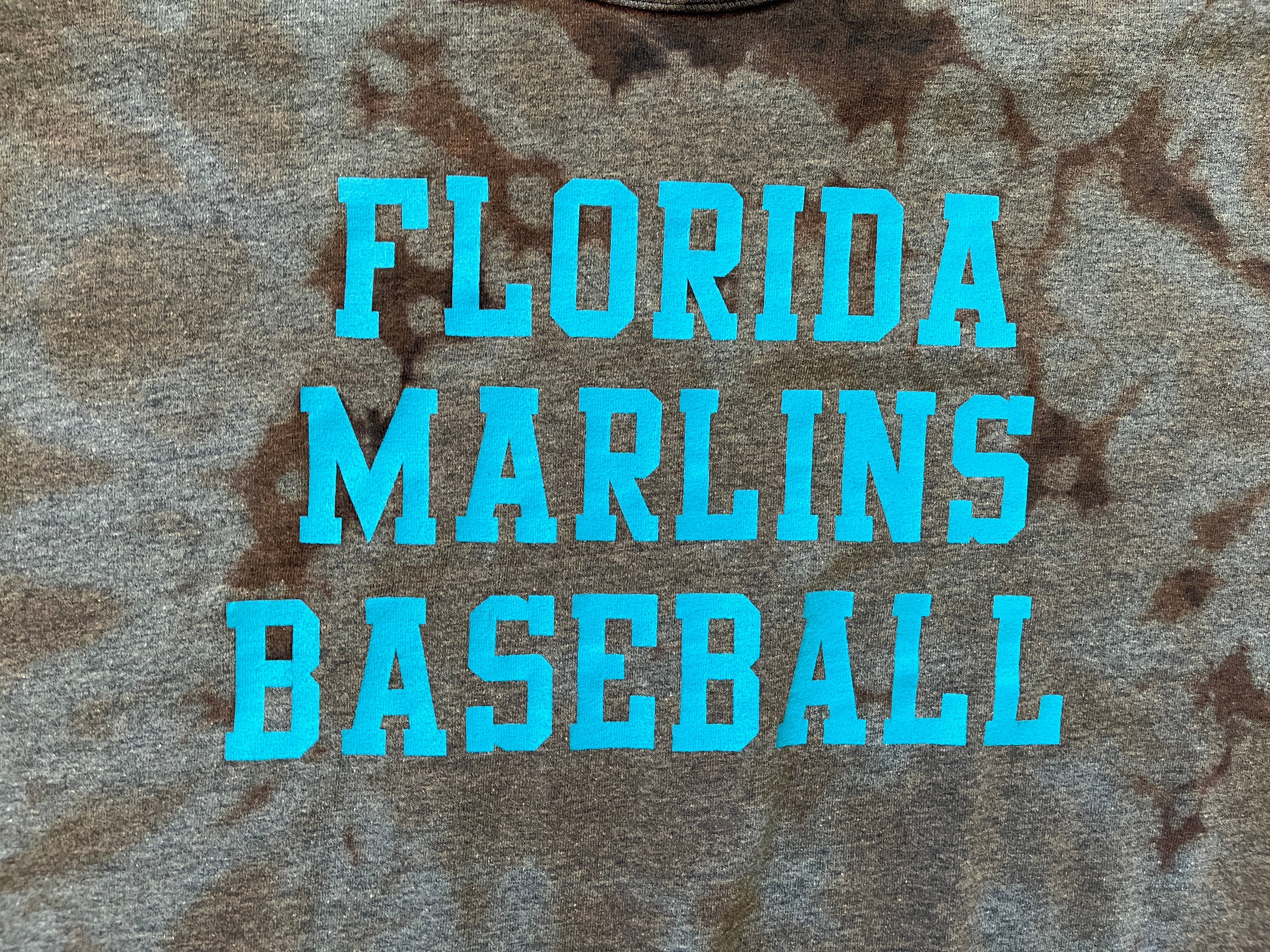 Florida Marlins Fish Retro MLB Tie-Dye Shirt SpiderOrange / 2XL