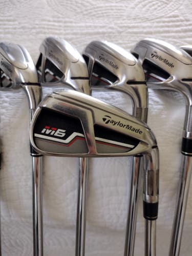 TaylorMade M6 Iron Set KBS MAX Stiff Flex 8 Pieces (5-9, PW, AW, SW)