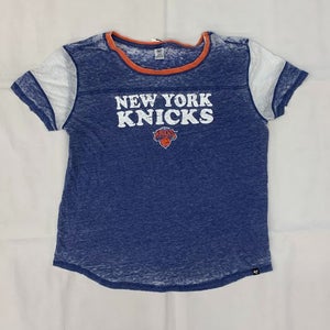 '47 Brand New York Knicks Short Sleeve Tee NBA Women's M Blue TWFDOB461057RY