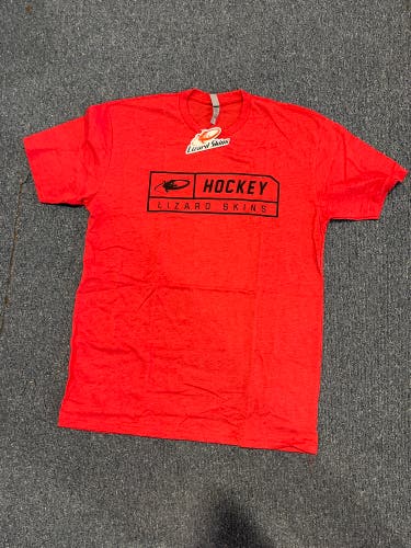 New Red Lizard Skins HOCKEY Logo T-Shirt Large
