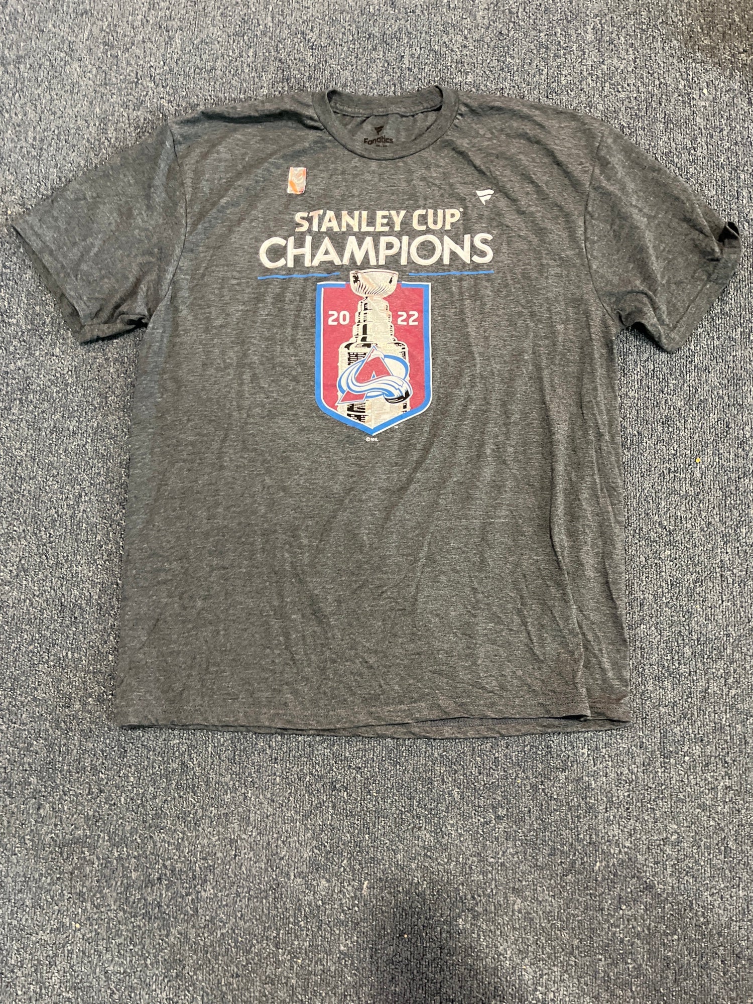Men's Fanatics Branded Navy Colorado Avalanche 2022 Stanley Cup Champions Celebration T-Shirt Size: Medium