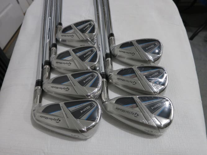 TaylorMade SIM Max Iron Set - 5-PW, AW - KBS Max 85 Stiff Flex Steel - NEW