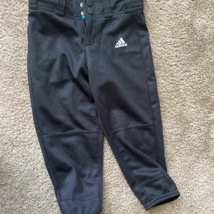 Black Adidas Girls Softball Pants XS