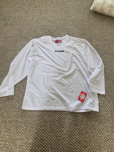 White New Large CCM Jersey