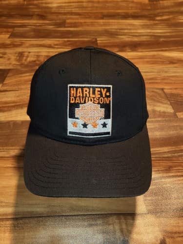 Vintage 2000s Harley Davidson Annco Motorcycle Hat Black Dome Vtg Snapback Cap