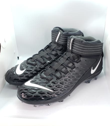 NEW Nike Force Savage Pro 2 Men's Football Cleats AH4000-002 size 18 black/white