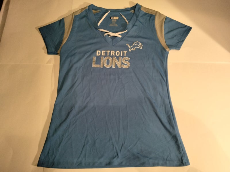 NFL Team Apparel Womens Blue TX3 Cool Detroit Lions