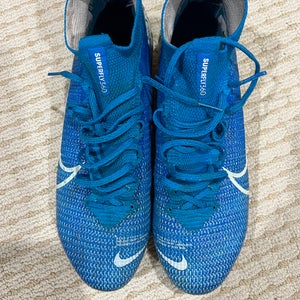 Blue Men's Size 8.5 (Women's 9.5) Nike Mercurial Superfly Cleats