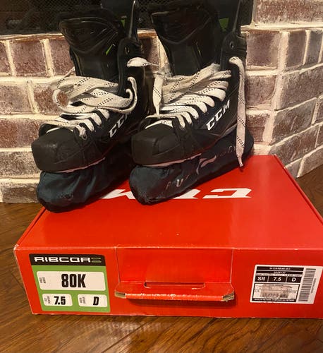 Senior Used CCM Ribcor 80K Hockey Skates Regular Width Size 7.5