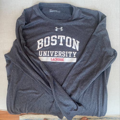 Boston University Men's Lacrosse Grey Long Sleeve Lg