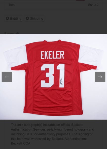 Austin Ekeler signed college jersey