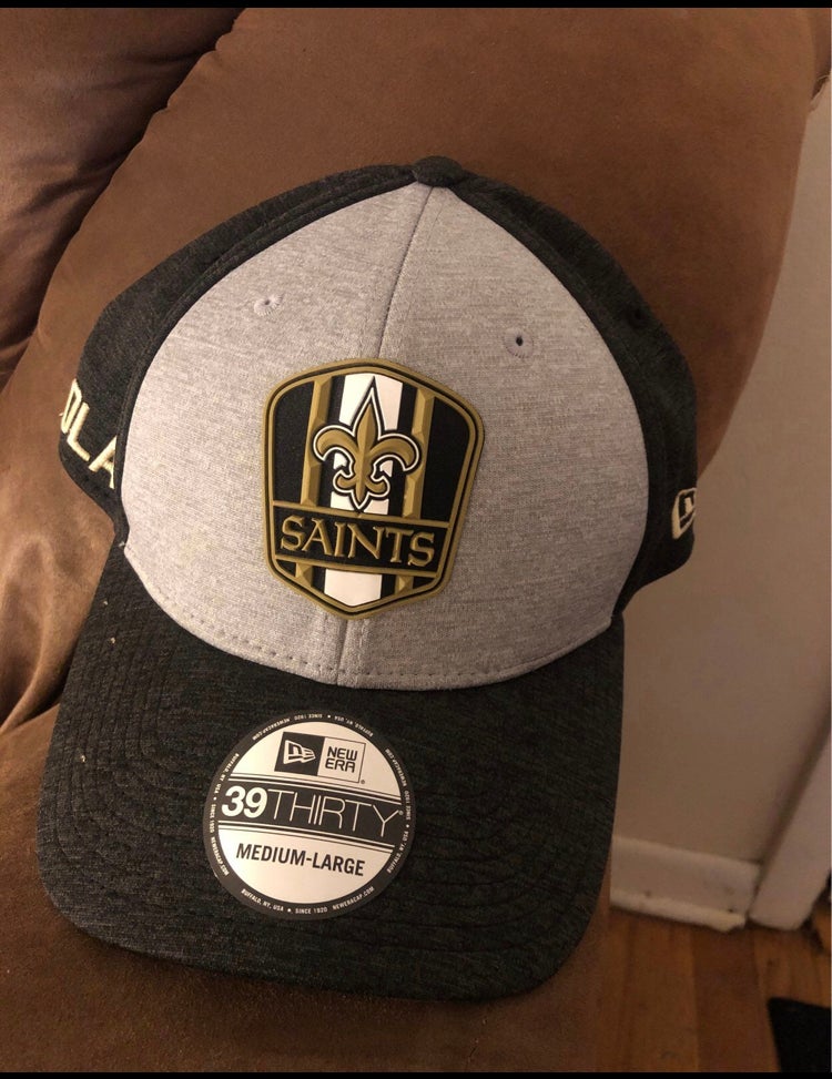 New Era New Orleans Saints 2019 Official Road Sideline 39THIRTY Stretch Fit Cap 